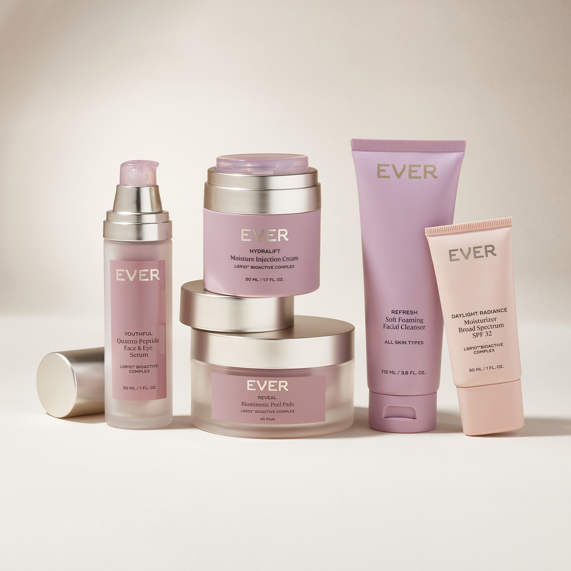 Collection of Ever skincare products