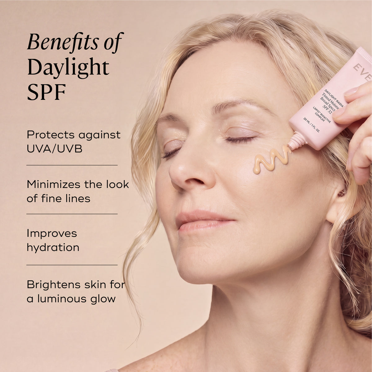 EVER Skincare Sunscreen DAYLIGHT Radiance Tinted Moisturizer SPF 32