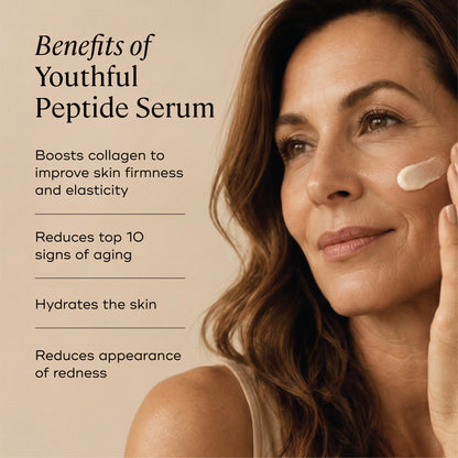 EVER Skincare Serum 1 oz YOUTHFUL Quattro Peptide Face &amp; Eye Serum
