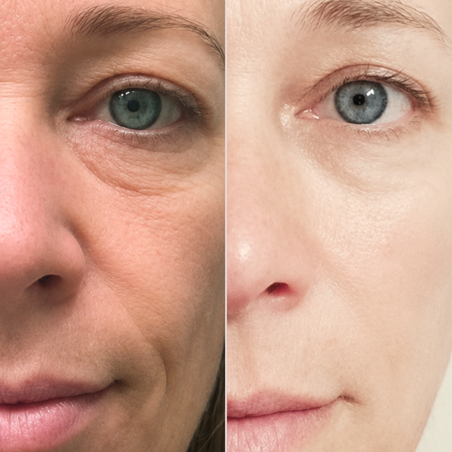 Before and after photos of Kim, an EVER customer